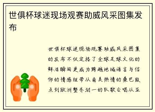 世俱杯球迷现场观赛助威风采图集发布